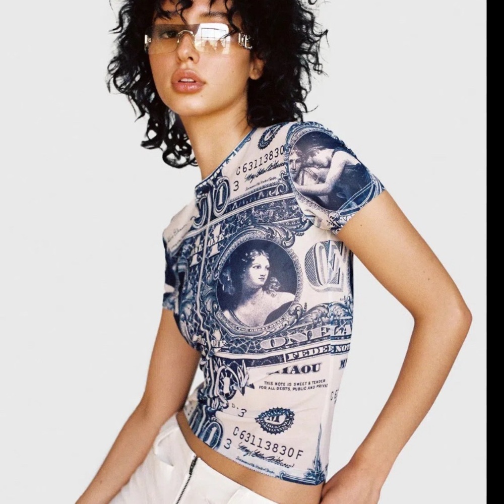 Miaou Mini Tee in Money